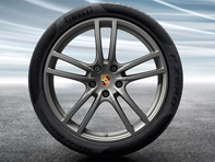 21' Cayenne Turbo Design PLATINUM Alloy Wheels & Summer Tyres Original Porsche - 9Y0044661G
