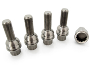 锁定车轮螺栓套件钛合金适用于保时捷 986/996/997/Cayman - 971698030B, PAF009593, 99736105702, 99736198010, 3608300002, 99736198009, WHT006979A, 3608300002/1, 3608300001/1, 3608300001, 3608300001BLK, 99736120000