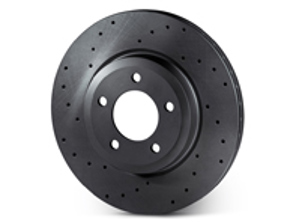 Drilled brake disc rotor rear. Porsche Cayenne 955 / 957 / 958 - 7L6615601D, 7L6615601J, 7L8615601C, 95535240130, 95535240131, 95535240100