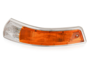Voorste knipperlichtunit & lens in metaal (SWB). Porsche 911/912 1965-68 - 90163140100, 90163140200