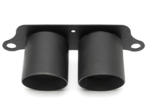 Uitlaat Deluxe Dual Style Tips MAT ZWART. Porsche 991 GT3 - 99111125390, 99111125393