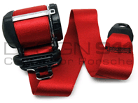 Ceintures de sécurité Targa arrière en ROUGE. Porsche 996 / 997 - 99680398304N13, 99780303504N13, 99680398404N13, 99780303604N13