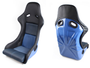 Seats in racing style, Black-Blue leather with blue seat shell. Porsche 964 / 993 - SET11.1.101B, SET111101B