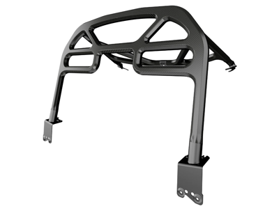 Überrollkäfig und Gurtbügel aus trockenem Carbonfasergewebe. Porsche 718 Cayman - 98158010380 - SRRSCFRC