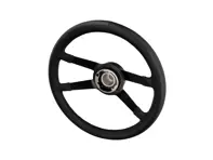 Extended hub padded leather steering wheel 380mm Carrera RS style. Porsche 911 1965 to 1973 - 91134708400