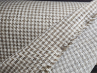 Pepita Porsche Houndstooth classic stof, Zwart/Wit