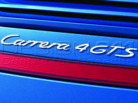 'CARRERA 4 GTS' Heckplakette, SILBER. Porsche 997.2 - 99755903708