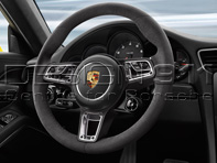 Volant multifonctions GT Sport en Alcantara Noir. Porsche 991.2 (911) / 718 Boxster / 718 Cayman 2016>> / - 99104440020, 99104440021, 99104440022, 99104440023