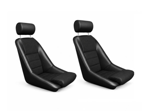 Nürburgring Bucket Seats, Leatherette / Basket Weave, SET OF 2. Porsche 356 / 911 / 912 / 964 1950–94