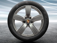 20' Cayenne Sport Classic Platinum (satin-gloss) Alloy Wheels & Summer Tyres Original Porsche - 9Y0044640E