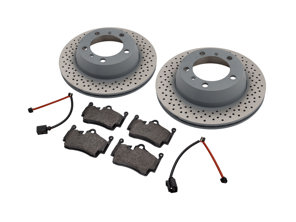 REAR Brake Pads and Brake Disc Package Porsche 718 S SHW - 98735240101, 98735293903, 98160916300