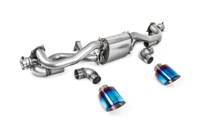 Milltek Sports Exhaust From GPF Backwards And Burnt Titanium Trims. Porsche 718 Cayman GT4 / Boxster GTS 4.0L - 982251053F, 982251053H, 982251053K, 982251053E - SSXPO168