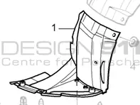 Voorwielkuipbekleding - Voorste deel. Porsche 996 GT3 2003 >> - 99650412491, 99650412391, 99650412492, 99650412392