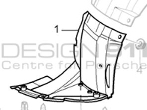 Vordere Radlaufverkleidung - vorderer Teil. Porsche 996 GT3 2003>> - 99650412491, 99650412391, 99650412492, 99650412392