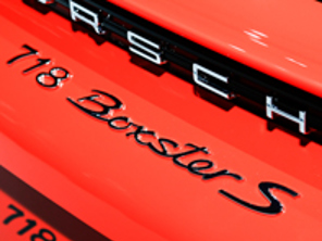 '718 Boxster S' zwarte achterembleem voor Porsche 718 (982) Boxster - 98204480081041