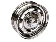 Jante 15' 5.5J Acier 'Knock off' chromée Porsche 356
