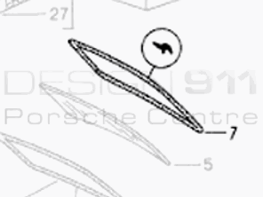 Afdichting achterruit. Porsche 993 Coupé - 99354522502