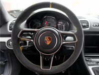 Steering wheel Black Alcantara / Racing Yellow. Porsche Cayman GT4 - 9P1419091DQRAL, 9P1419091AHRAL
