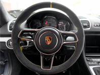 Steering wheel Black Alcantara / Racing Yellow. Porsche Cayman GT4 - 9P1419091DQRAL, 9P1419091AHRAL