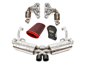 Fabspeed STREET Exhaust Performance Package, Satin Black WITH ECU Upgrade. Porsche 987 Boxster / Cayman (2005-2008) - 98711311200, 98711311204, 98711311205, 98711311100, 98711311104, 98711311105 - FS.POR.987.SHDR, FB416/16, FS.POR.987.ET, FS.POR.987.MAXB