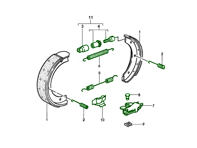 Kit ressorts pour mâchoires de frein à main. Porsche 924S / 944 / 968 - 99335207100, 298609723, 90135295410, 92835295702, 95135209000, 477409459, 477609459A, 95135280700, 99635272300, 95135245400
