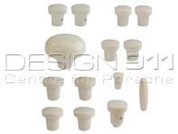 Armaturenbrett-Knopfsatz, ELFENBEIN. Porsche 356A 1955-1959 - PCG35655200500, PCG35655200300, 64455281100300, 64455285300300, 64455283100300, 64455282101300