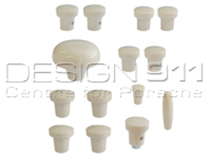 Juego de pomos de salpicadero, MARFIL. Porsche 356A 1955-1959 - PCG35655200500, PCG35655200300, 64455281100300, 64455285300300, 64455283100300, 64455282101300