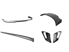 Downforce RS aero kit. Porsche 997.1 Turbo - P997.10.7002, P997.10.1020, P997.20.2020, P997.10.3020, P997.10.2025