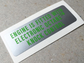 Knock Control-Aufkleber. Porsche 911 (993) 1993–1998 - 94400614000