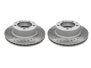 Brake Disc Rotor Front, Crossdrilled (PAIR). Porsche 944 / 944S - 94435104105, 94435104106 - 944 351 041 05 rd