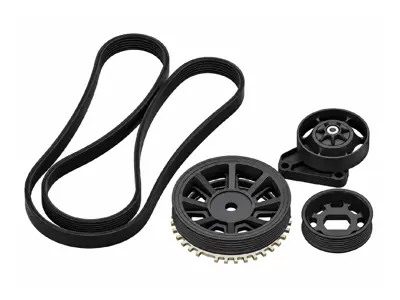 V-Rib Belt Crank Pulley and Tensioner Kit Upgrade. Porsche 911 3.2 Carrera - 93010202808, 93010202810 - AMS9050244, AMS905024