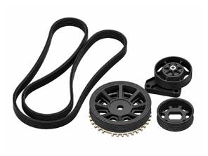 Upgradekit met V-rib riem, krukaspoelie en spanner. Porsche 911 3.2 Carrera - 93010202808, 93010202810 - AMS9050244, AMS905024