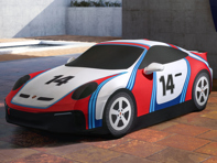 Indoor car cover 'Rally 1978'. Porsche 992 Dakar