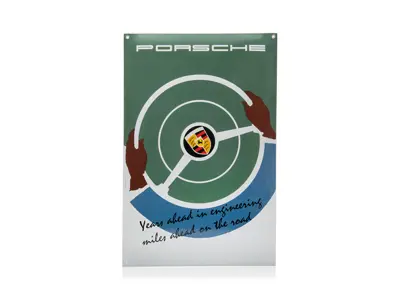 Plaque émaillée Porsche Classic 'Des années d'avance dans l'ingénierie' - PCG00099916