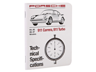 Technisches Datenbuch. Porsche 911 3.2 1984-87 & 930 3.3 Turbo - WKD423020