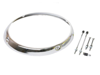 Scheinwerferring chrom. Porsche 911/912/930 68-86 - 90163110204, 91163110204 - URO-007755