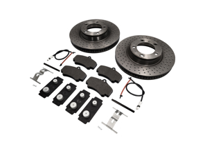 VOOR Remblokken en remschijfpakket Porsche 997 C4S Brembo - 9963514XX04BRE, 99635141004, 99635140904BRE, 99635140904, 9963514XX04, 99635194913BRE, 99635194913, 99635108901, 99761268001, 99635195911