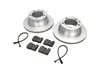 Rear Brake pads and brake disc package. Porsche 944 Cars with ABS - 94435240103, 94435295102, 92835295102, 94435121104
