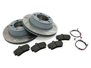 Juego de pastillas de freno traseras y discos de freno ranurados. Porsche 996 1997-04 Sebro - 99635240104, 98635293911, 99635208602, 99635208600, 99661236501