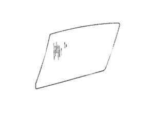 Deurruit Lichtgewicht polycarbonaatglas. Porsche 911 F/G 1968-89 - 9111 00C, 9111 00G, 911100C, 911100G