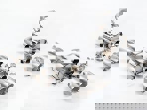 Milltek Sports Exhaust Valved Rear Silencers With Brushed Titanium GT-115 Tailpipe Trims. Porsche Macan 95B MK2 GTS And Turbo - 95B253601DY, 95B253600CY, 95B253612MY, 95B253611MY, 95B253600DY, 95B253601EY - SSXPO178