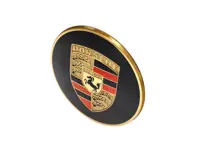 Badge met Porsche embleem in full colour reliëf. Porsche 356 / 911 / 914 - PCG55980100, 64455980100