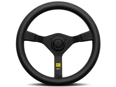 MOMO Legacy Steering Wheel - 350mm, Black Leather - VLEGACY35BLKR
