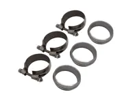 Juego de 6 juntas tóricas y abrazaderas de escape para Porsche 964 - 96411124701, 96411124702, 96411124703, 96411133600, PCG11133600