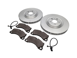 Disques de frein avant Ø : 360 mm et plaquettes de frein. Porsche 95B Macan 3.0L GTS / Turbo 400 ch - PAA698151, 95B907253, 95B615301J, 95B615302J