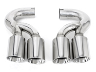 豪华四重抛光镀铬排气尾管。保时捷卡宴 955 Turbo / Turbo S - 95511100030, 95511125120, 95511125121, 95511198100, 95511125220, 95511125221, 95511198200