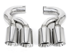 Tubos de escape estilo cuádruple de lujo en cromo pulido. Porsche Cayenne 955 Turbo / Turbo S - 95511100030, 95511125120, 95511125121, 95511198100, 95511125220, 95511125221, 95511198200