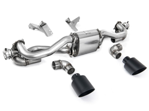 Eliminazione silenziatore posteriore scarico sportivo Milltek con finiture nere Cerakote. Porsche 718 Cayman GT4 / Boxster GTS 4.0L - 982251053E, 982251053K, 982251053F, 982251053H, 982251053D, 982251053G - SSXPO158