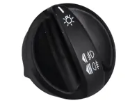 Pomo del interruptor de los faros, negro mate. Porsche 996/986 Boxster 2002>> - 99661353311A05, 99661353310A05