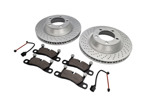 REAR Brake Pads and Brake Disc Package Porsche 991 3.4L - 99135240100, 99135240200, 99135293904